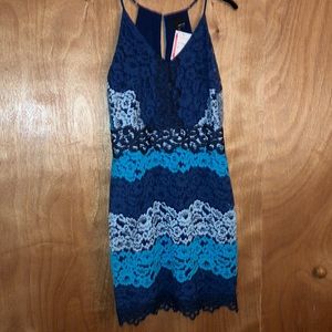 (NWT) Greylin Bodycon Blue Lace Dress Size Small
